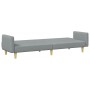 2-Sitzer-Schlafsofa mit Hocker aus hellgrauem Stoff von , Sofas - Ref: Foro24-3216243, Preis: 315,54 €, Rabatt: %