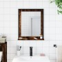 Bathroom mirror with shelf smoked oak engineered wood by , Dressing tables - Ref: Foro24-842418, Price: 50,07 €, Discount: %