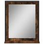 Bathroom mirror with shelf smoked oak engineered wood by , Dressing tables - Ref: Foro24-842418, Price: 50,07 €, Discount: %