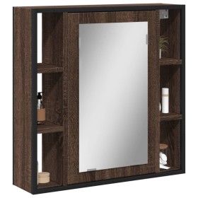 Bathroom mirror cabinet in brown oak wood 60x16x60 cm by , Dressing tables - Ref: Foro24-842430, Price: 91,58 €, Discount: %