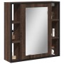 Armario con espejo baño madera marrón roble 60x16x60 cm de , Tocadores - Ref: Foro24-842430, Precio: 91,58 €, Descuento: %