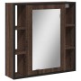 Armario con espejo baño madera marrón roble 60x16x60 cm de , Tocadores - Ref: Foro24-842430, Precio: 91,58 €, Descuento: %