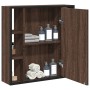 Armario con espejo baño madera marrón roble 60x16x60 cm de , Tocadores - Ref: Foro24-842430, Precio: 91,58 €, Descuento: %