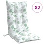 High back chair cushions 2 pcs Oxford fabric printed leaves by , Cushions for chairs and sofas - Ref: Foro24-377656, Price: 5...