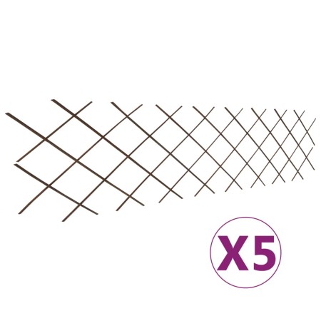 Willow trellis fence 5 pieces 180x60 cm by vidaXL, fence panels - Ref: Foro24-146072, Price: 27,99 €, Discount: %