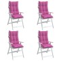 High Back Chair Cushions 4 Pcs Pink Oxford Fabric by , Cushions for chairs and sofas - Ref: Foro24-377663, Price: 71,10 €, Di...