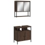 Set de muebles baño 2 pzas madera contrachapada marrón roble de , Muebles de baño - Ref: Foro24-3214659, Precio: 99,64 €, Des...