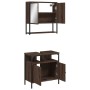 Set de muebles baño 2 pzas madera contrachapada marrón roble de , Muebles de baño - Ref: Foro24-3214659, Precio: 99,64 €, Des...