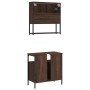 Set de muebles baño 2 pzas madera contrachapada marrón roble de , Muebles de baño - Ref: Foro24-3214659, Precio: 99,64 €, Des...