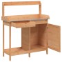 Mesa para macetas con armario madera de abeto 110,5x45x124,5 cm de , Soportes para macetas - Ref: Foro24-156344, Precio: 136,...