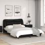 Bed frame with headboard black synthetic leather 140x190cm by , Beds and slatted bases - Ref: Foro24-3207995, Price: 213,27 €...