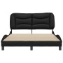 Bed frame with headboard black synthetic leather 140x190cm by , Beds and slatted bases - Ref: Foro24-3207995, Price: 213,27 €...