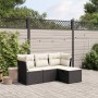 4-piece garden sofa set with black synthetic rattan cushions by , Garden sets - Ref: Foro24-3263112, Price: 254,54 €, Discoun...