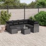 8-teiliges Gartensofa-Set und schwarze synthetische Rattankissen von , Gartensets - Ref: Foro24-3263221, Preis: 493,35 €, Rab...