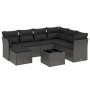 8-teiliges Gartensofa-Set und schwarze synthetische Rattankissen von , Gartensets - Ref: Foro24-3263221, Preis: 493,35 €, Rab...