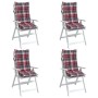 High back chair cushions 4 pcs Oxford fabric red plaid by , Cushions for chairs and sofas - Ref: Foro24-377642, Price: 74,69 ...