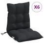 Cojines para silla con respaldo bajo 6 uds tela Oxford negro de , Cojines para sillas y sofás - Ref: Foro24-377694, Precio: 9...