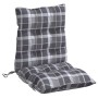 Low back chair cushions 2 pcs gray plaid Oxford fabric by , Cushions for chairs and sofas - Ref: Foro24-377713, Price: 50,53 ...