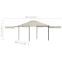 Pavillon mit doppelt ausziehbarem cremefarbenem Dach, 3 x 3 x 2,75 m, 180 g/m² von vidaXL, Zelte und Pavillons - Ref: Foro24-...