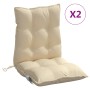 Low back chair cushions 2 pcs beige Oxford fabric by , Cushions for chairs and sofas - Ref: Foro24-377680, Price: 51,04 €, Di...