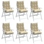 Low back chair cushions 6 pcs beige Oxford fabric by , Cushions for chairs and sofas - Ref: Foro24-377682, Price: 118,62 €, D...