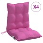 4 Pcs Low Back Chair Cushions Pink Oxford Fabric by , Cushions for chairs and sofas - Ref: Foro24-377732, Price: 67,60 €, Dis...