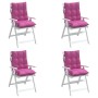 4 Pcs Low Back Chair Cushions Pink Oxford Fabric by , Cushions for chairs and sofas - Ref: Foro24-377732, Price: 67,60 €, Dis...