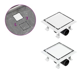 Shower drain cover stainless steel floor insert. 18x18cm by vidaXL, Drains - Ref: Foro24-145994, Price: 39,99 €, Discount: %