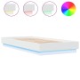 Estructura de cama con luces LED blanco 100x200 cm de , Camas y somieres - Ref: Foro24-839504, Precio: 109,05 €, Descuento: %