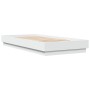 Estructura de cama con luces LED blanco 100x200 cm de , Camas y somieres - Ref: Foro24-839504, Precio: 109,05 €, Descuento: %