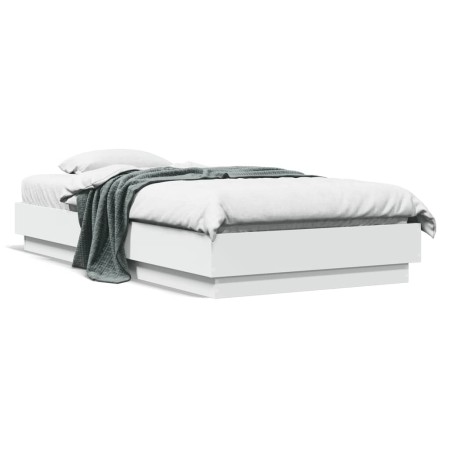 Estructura de cama con luces LED blanco 75x190 cm de , Camas y somieres - Ref: Foro24-839546, Precio: 109,37 €, Descuento: %