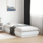 Estructura de cama con luces LED blanco 75x190 cm de , Camas y somieres - Ref: Foro24-839546, Precio: 109,37 €, Descuento: %