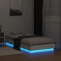 Estructura de cama con luces LED blanco 75x190 cm de , Camas y somieres - Ref: Foro24-839546, Precio: 109,37 €, Descuento: %