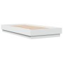 Estructura de cama con luces LED blanco 75x190 cm de , Camas y somieres - Ref: Foro24-839546, Precio: 109,37 €, Descuento: %