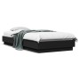 Estructura de cama con luces LED negro 90x200 cm de , Camas y somieres - Ref: Foro24-839512, Precio: 107,99 €, Descuento: %