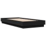 Estructura de cama con luces LED negro 90x200 cm de , Camas y somieres - Ref: Foro24-839512, Precio: 107,99 €, Descuento: %