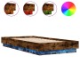 Bed frame with LED lights smoked oak 75x190 cm by , Beds and slatted bases - Ref: Foro24-839550, Price: 105,99 €, Discount: %