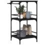 Black engineered wood kitchen cart 60.5x50x105 cm by , Kitchen and dining carts - Ref: Foro24-842336, Price: 68,57 €, Discoun...