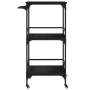 Black engineered wood kitchen cart 60.5x50x105 cm by , Kitchen and dining carts - Ref: Foro24-842336, Price: 68,57 €, Discoun...