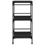 Black engineered wood kitchen cart 60.5x50x105 cm by , Kitchen and dining carts - Ref: Foro24-842336, Price: 68,57 €, Discoun...