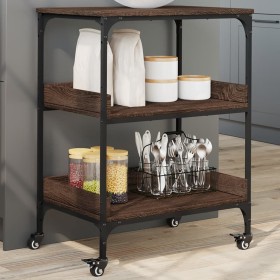 Oak brown engineered wood kitchen cart 60x41x80.5 cm by , Kitchen and dining carts - Ref: Foro24-842405, Price: 65,15 €, Disc...