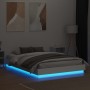 Bed frame with white LED lights 160x200 cm by , Beds and slatted bases - Ref: Foro24-3209779, Price: 163,12 €, Discount: %