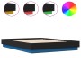 Estructura de cama con luces LED negro 140x190 cm de , Camas y somieres - Ref: Foro24-3209808, Precio: 160,66 €, Descuento: %