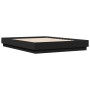 Estructura de cama con luces LED negro 140x190 cm de , Camas y somieres - Ref: Foro24-3209808, Precio: 160,66 €, Descuento: %