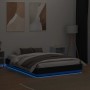 Estructura de cama con luces LED negro 140x190 cm de , Camas y somieres - Ref: Foro24-3209808, Precio: 160,66 €, Descuento: %