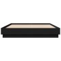 Estructura de cama con luces LED negro 140x190 cm de , Camas y somieres - Ref: Foro24-3209808, Precio: 160,66 €, Descuento: %