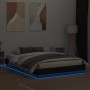 Estructura de cama con luces LED negro 120x200 cm de , Camas y somieres - Ref: Foro24-3209801, Precio: 154,07 €, Descuento: %