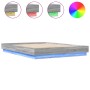 Estructura de cama con luces LED gris Sonoma 150x200 cm de , Camas y somieres - Ref: Foro24-3209791, Precio: 178,99 €, Descue...