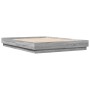 Estructura de cama con luces LED gris Sonoma 150x200 cm de , Camas y somieres - Ref: Foro24-3209791, Precio: 178,99 €, Descue...