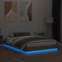 Estructura de cama con luces LED gris Sonoma 150x200 cm de , Camas y somieres - Ref: Foro24-3209791, Precio: 178,99 €, Descue...